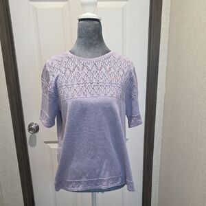 Alfred Dunner Lavender Lace Sweater